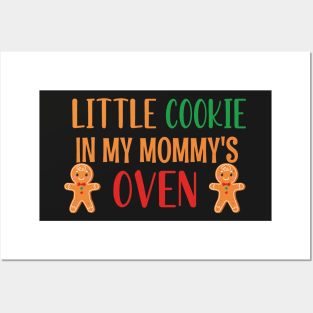 Little Cookie in My Mommys Oven - Funny Cookie Pregnancy Announcement - Cookie Big Brother Gift Posters and Art